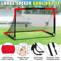 WOVUO detachable target attached to goal demonstrating accurate shooting practice