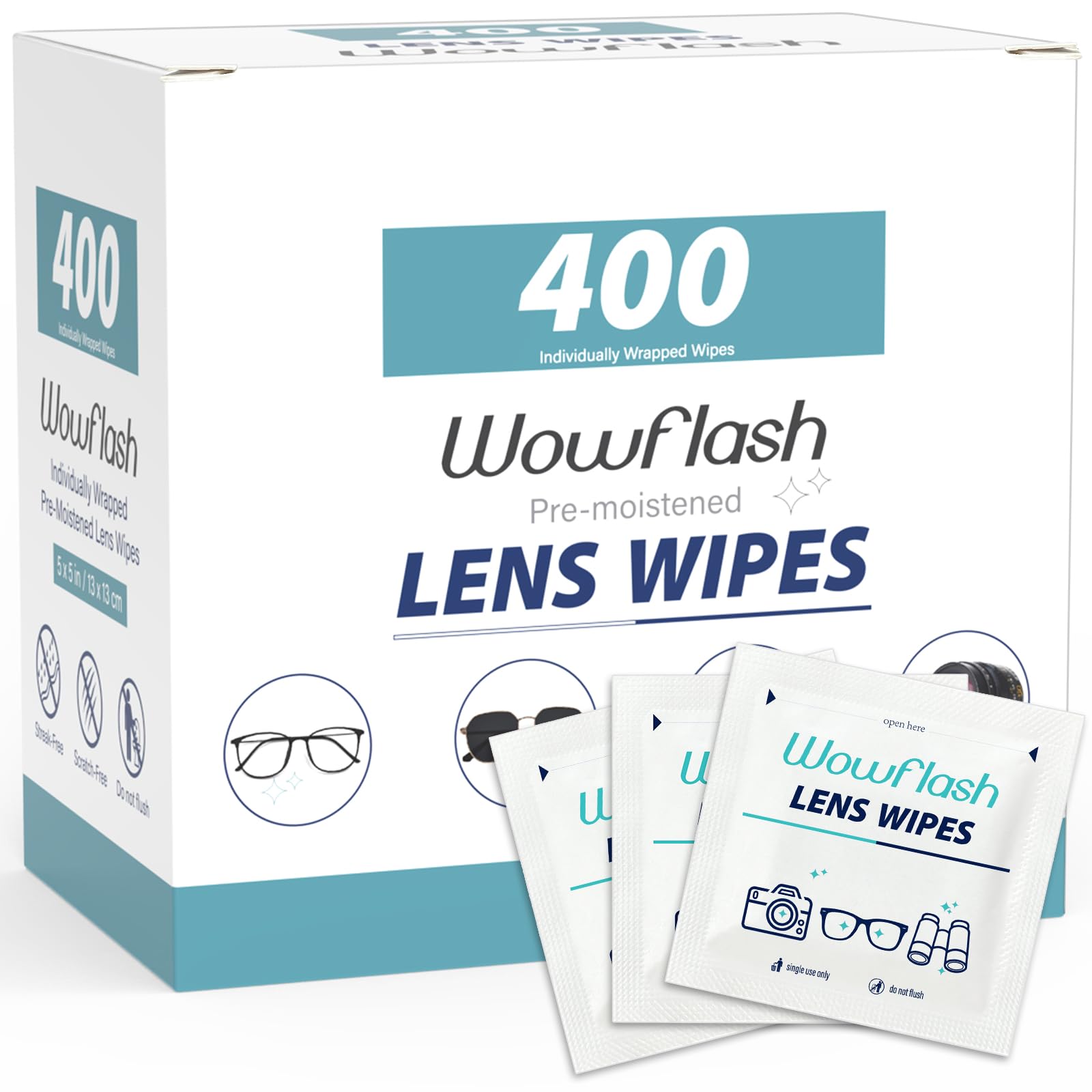 Wowflash empaque frontal 400 toallitas mantiene suministro accesible