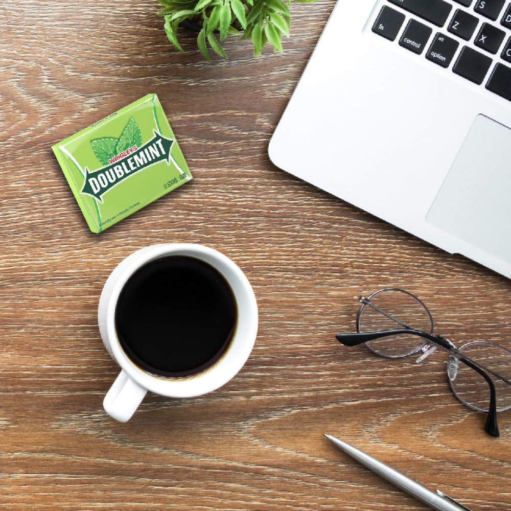 Wrigley's Doublemint etiqueta con información clara y fácil lectura