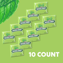 Wrigley's Doublemint primer plano de pieza mostrando textura masticable