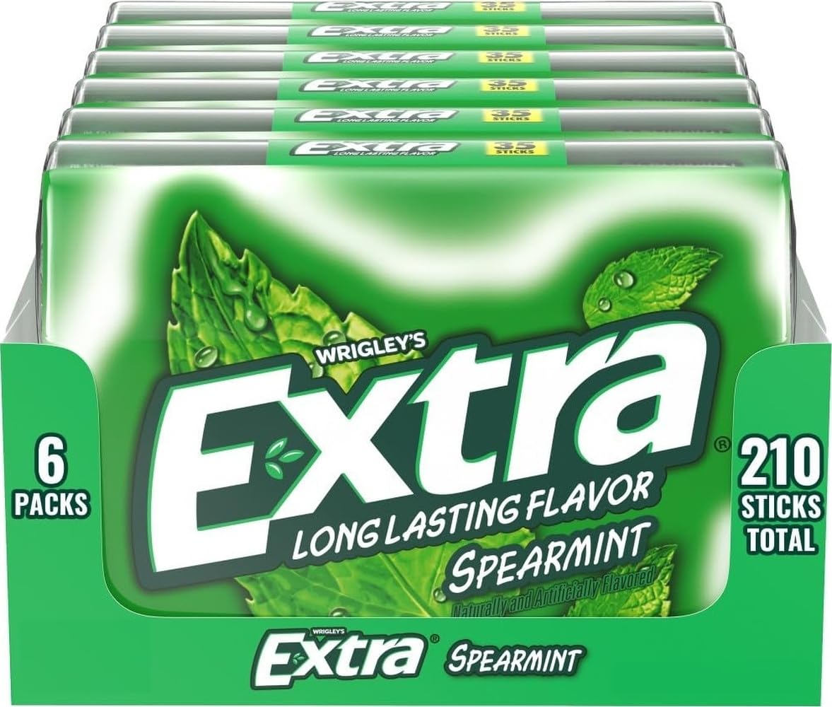 WRIGLEY'S EXTRA vista frontal del paquete aporta identificación y frescura inmediata