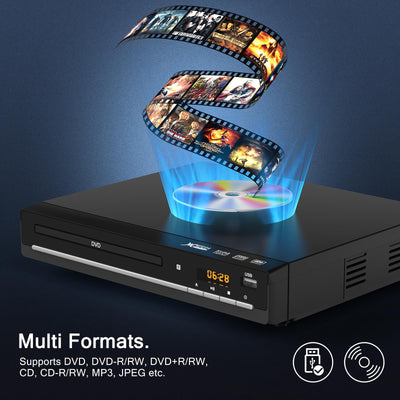 WSJSYH puertos HDMI, RCA y USB visibles para conectar TV y periféricos
