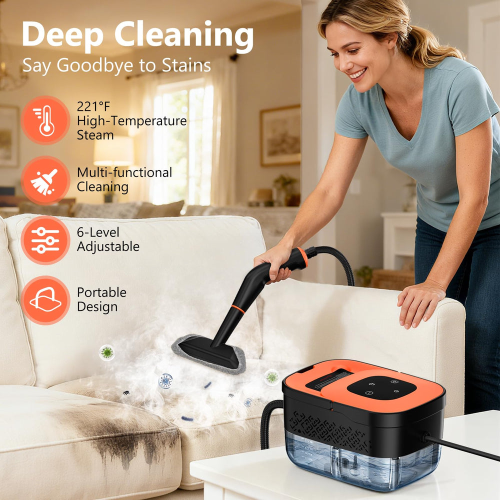 WSRYYCC close-up control panel highlighting 6-level touch controls for precise cleaning
