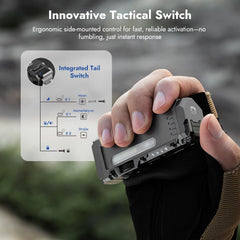 WUBEN X4 rotary and toggle controls demonstrating precision brightness control