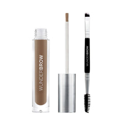 WUNDERBROW empaque frontal del gel para cejas mostrando tono Brunette y beneficio duradero
