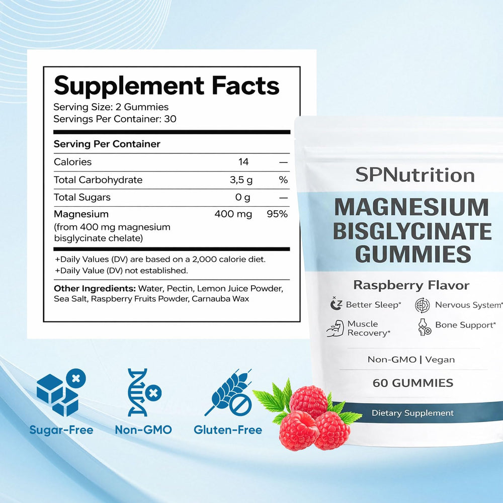 WXDOAU etiqueta con ingredientes y concentración de magnesio bisglicinato clara