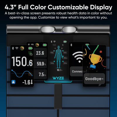 Wyze Scale weighing a baby in baby mode for safe accurate results