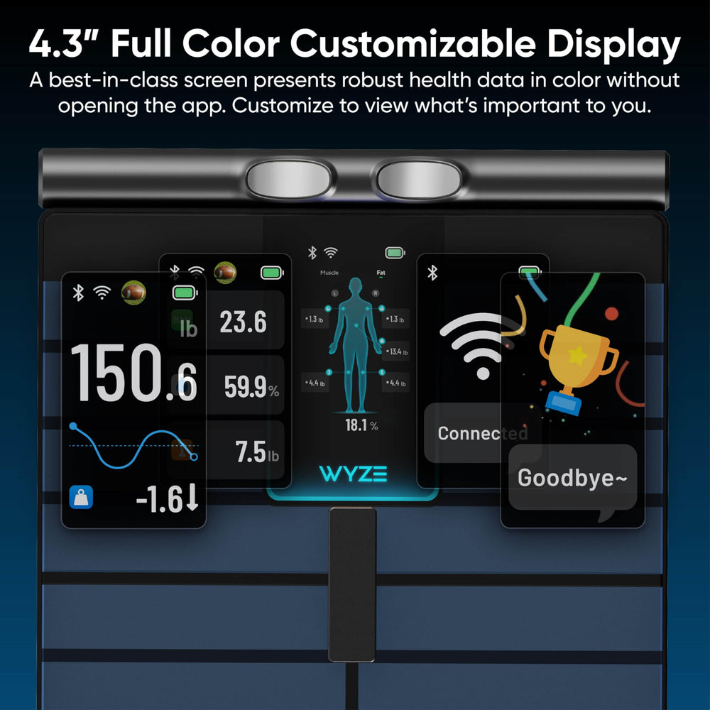 Wyze Scale weighing a baby in baby mode for safe accurate results
