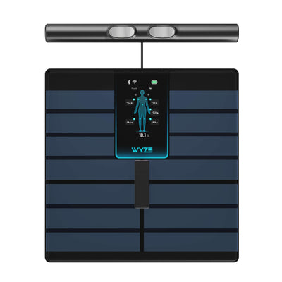 Wyze Scale front view showing full color display and quick insights