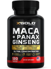 X Gold Health frasco frontal mostrando etiqueta y beneficios claros