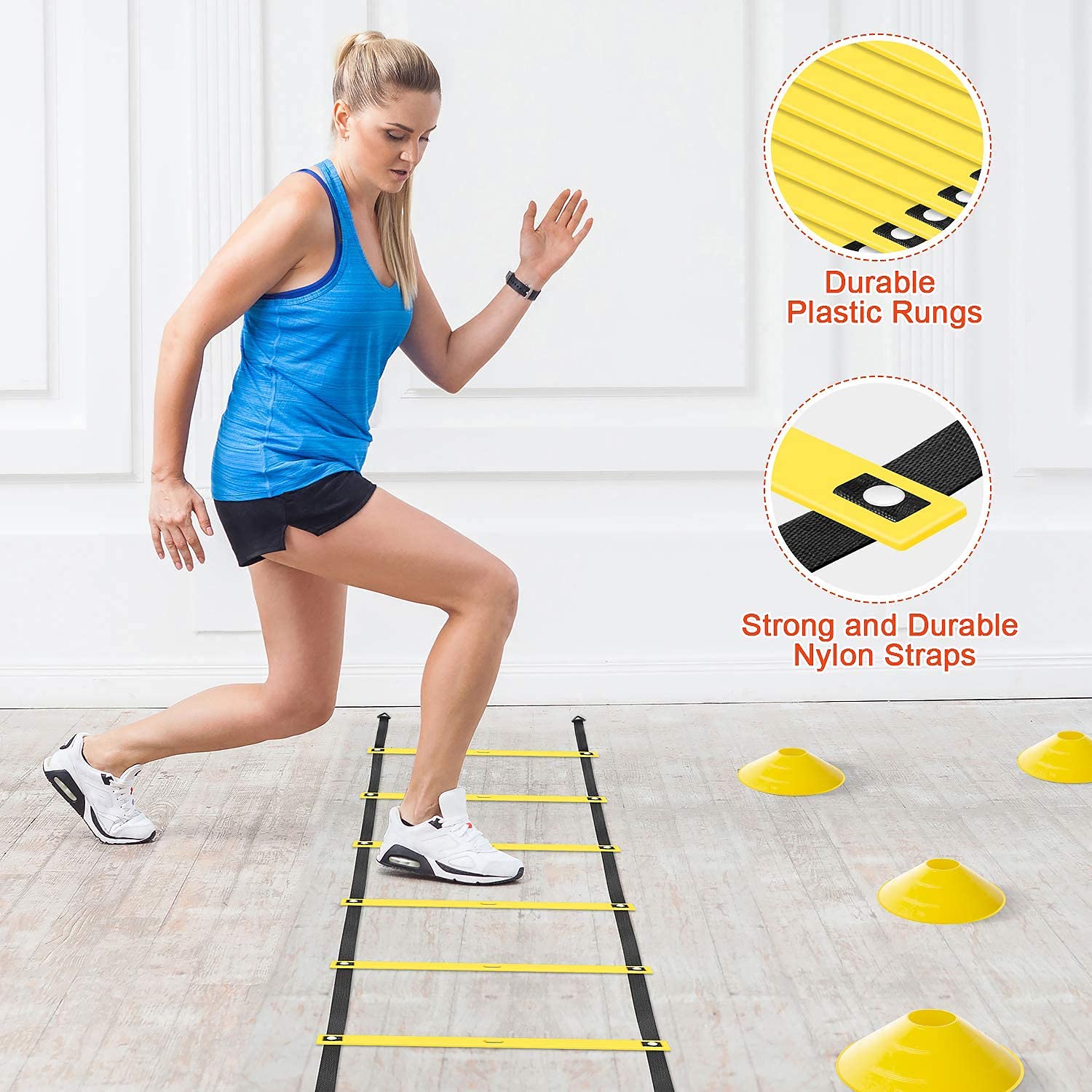X-UMEUS vallas ajustables en detalle para entrenar salto y potencia