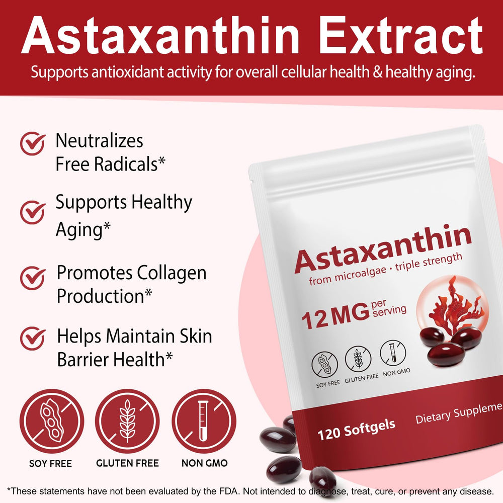 Xaarty etiqueta con ingredientes naturales destacando astaxantina de microalgas