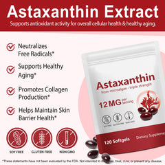 Xaarty etiqueta con ingredientes naturales destacando astaxantina de microalgas