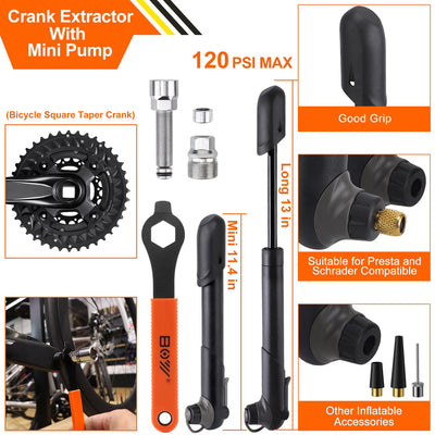 XCH Robots crank extractor and 16mm wrench for removing bike cranks
