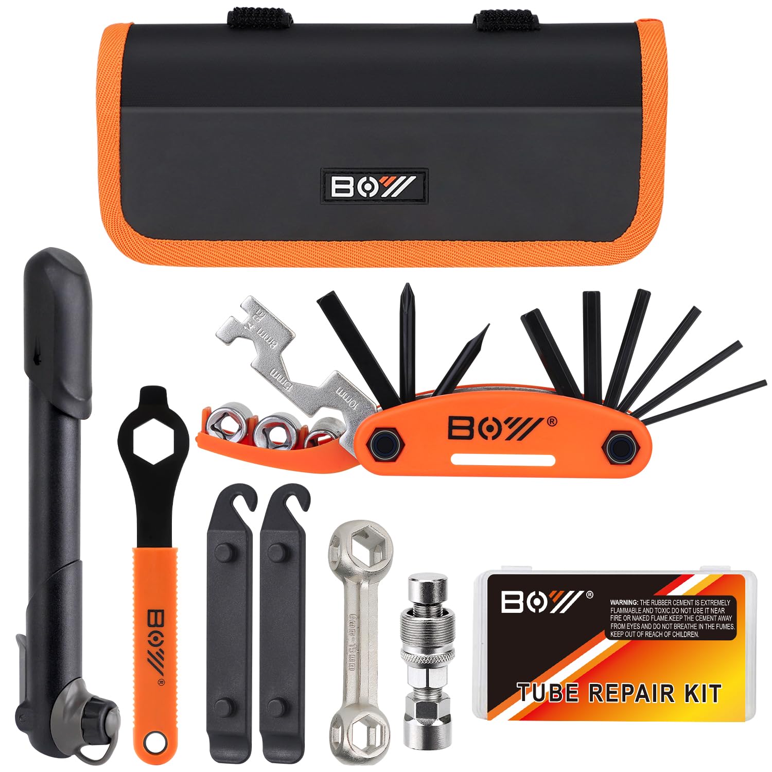 XCH Robots pouch front view showing organized tools for quick repairs