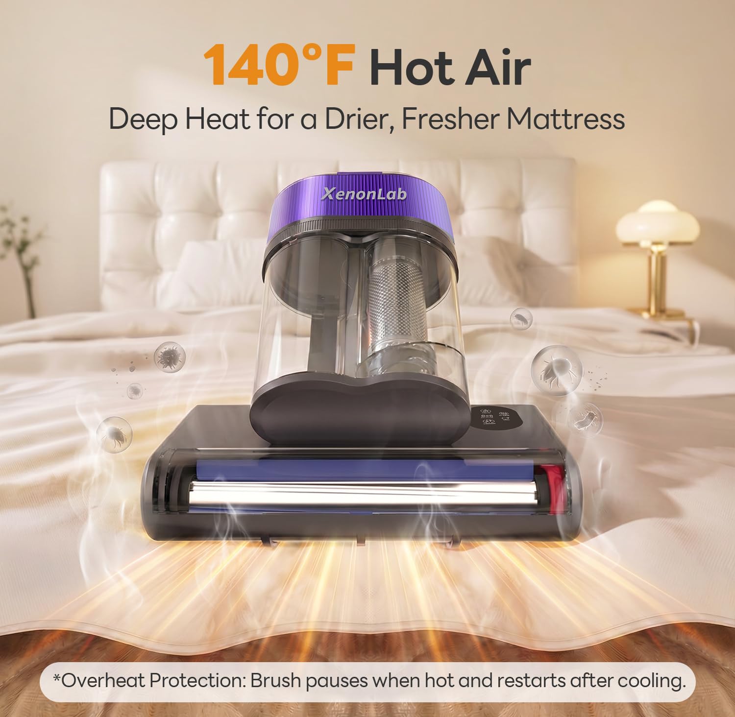 XenonLab multi-layer filter and 500ml dual dust cup for longer cleaning cycles