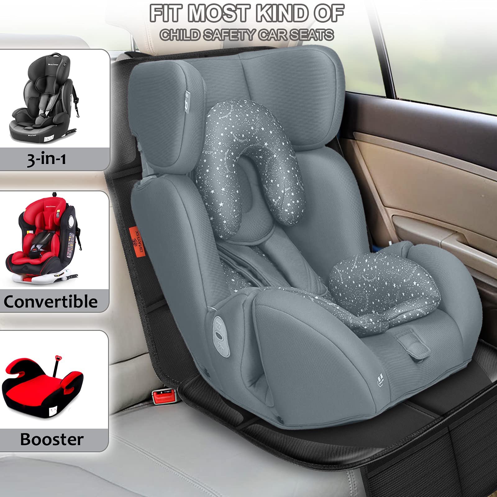 XHYANG protector instalado con silla infantil estable y antideslizante