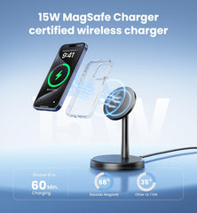 Xiauodo USB-C cable and base ports close-up showing convenient plug-in usability