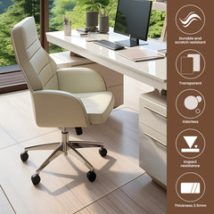 Tapete XINQIDAI tamaño 47x32 comparado con silla para referencia de escala