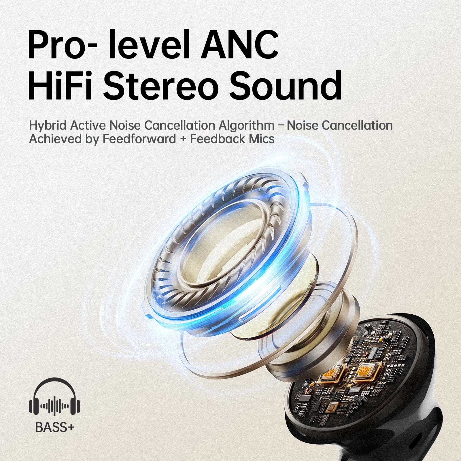 xinwld Air7 Pro estuche con pantalla LED mostrando carga rápida