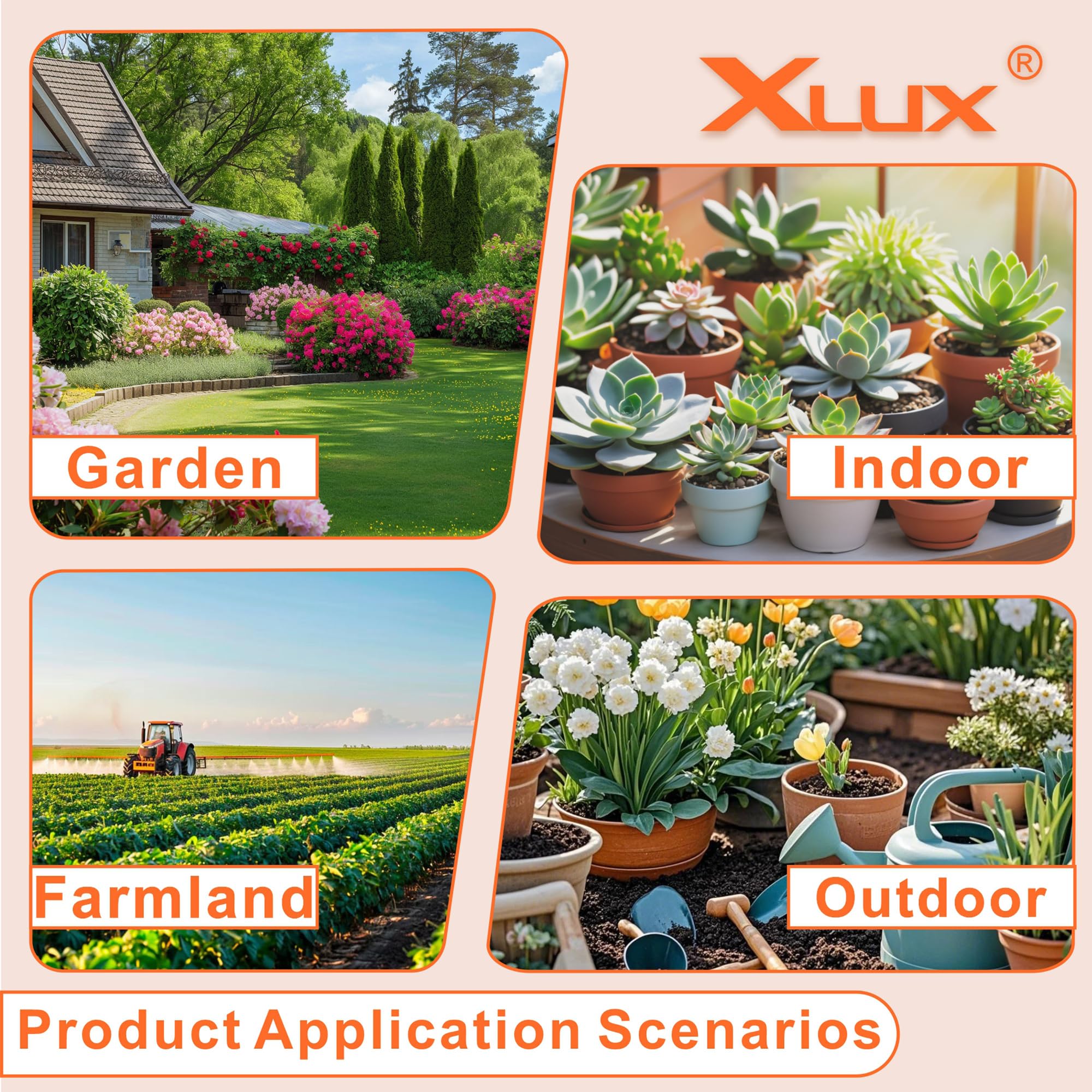 XLUX dos unidades en paquete, ideal para interior y exterior sin baterías