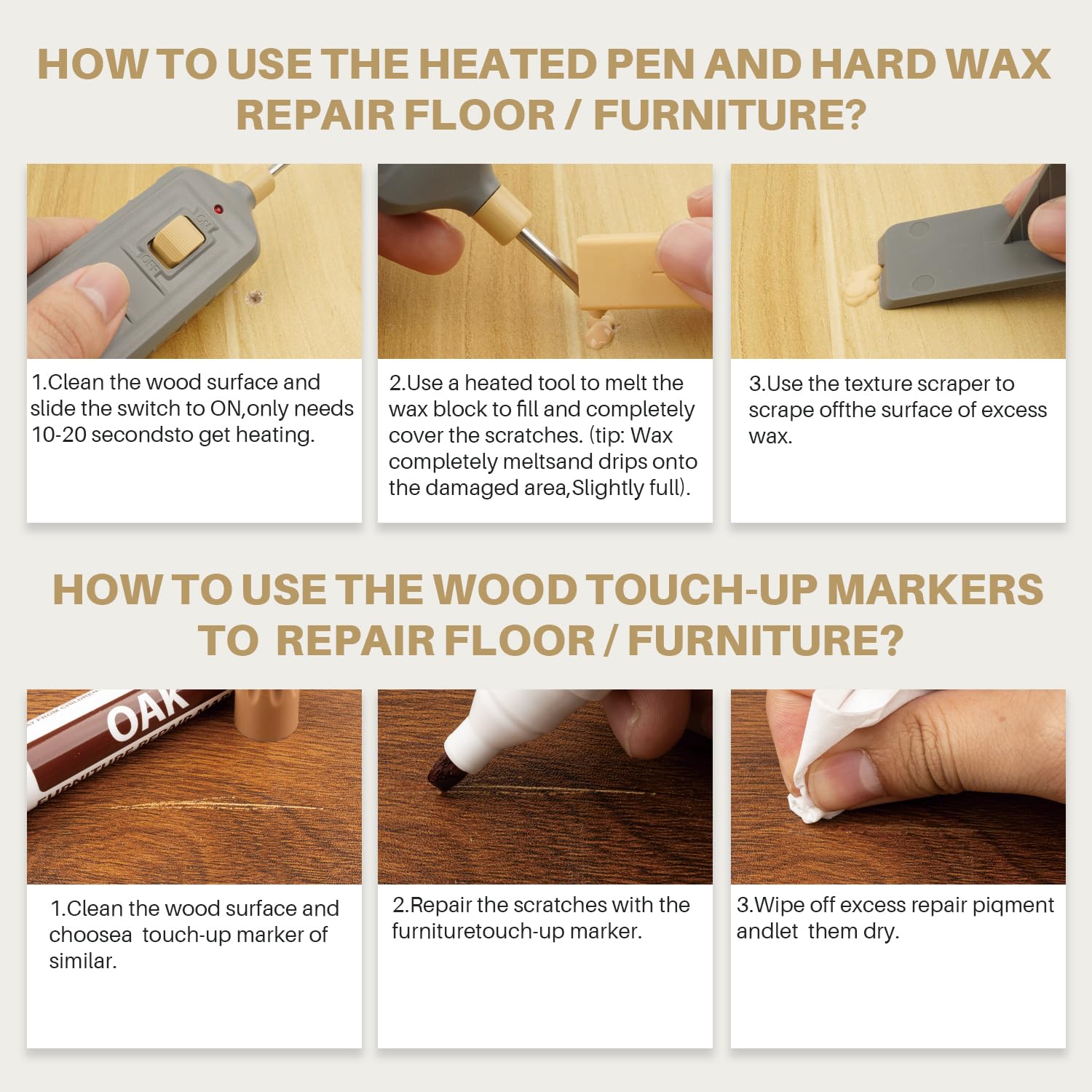 Xmnamc rotuladores de retoque sobre mesa ofreciendo corrección rápida