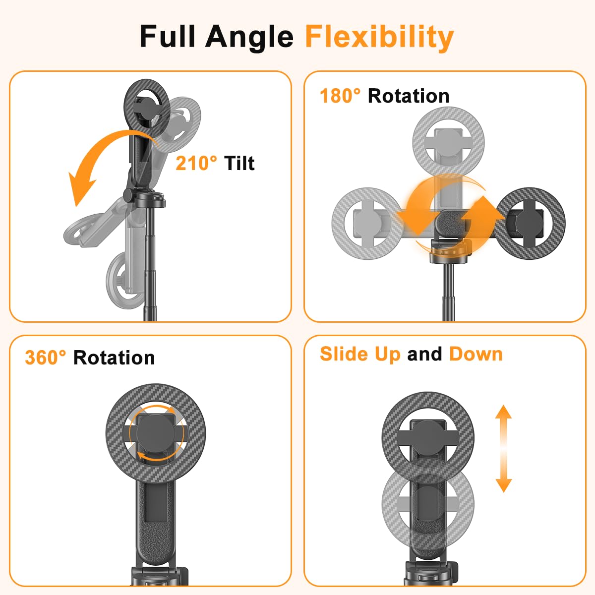 XO uso al aire libre durante viaje, captura ángulos amplios fácilmente