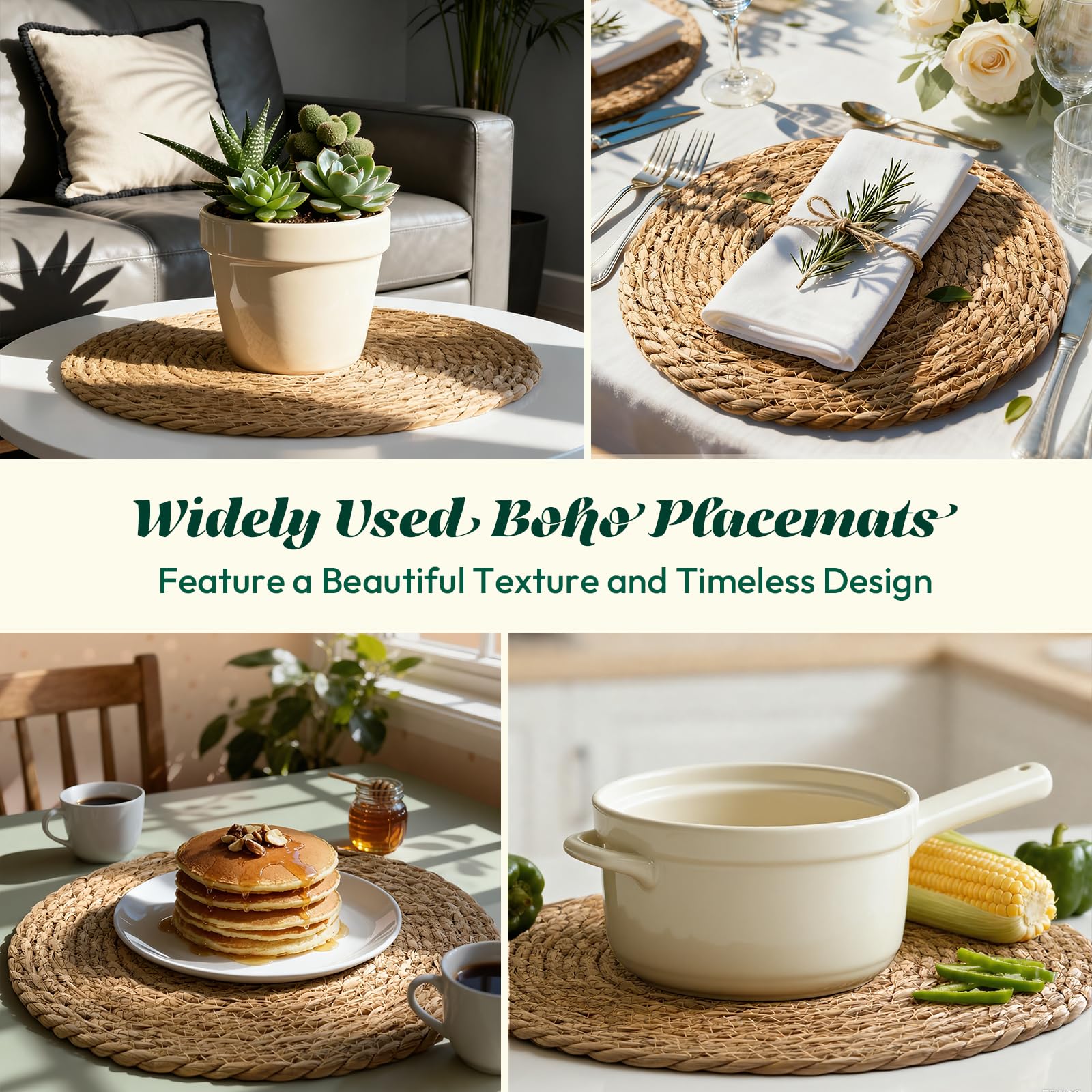 XOHUYD placemat used as trivet under hot pot showing heat resistance and surface protection