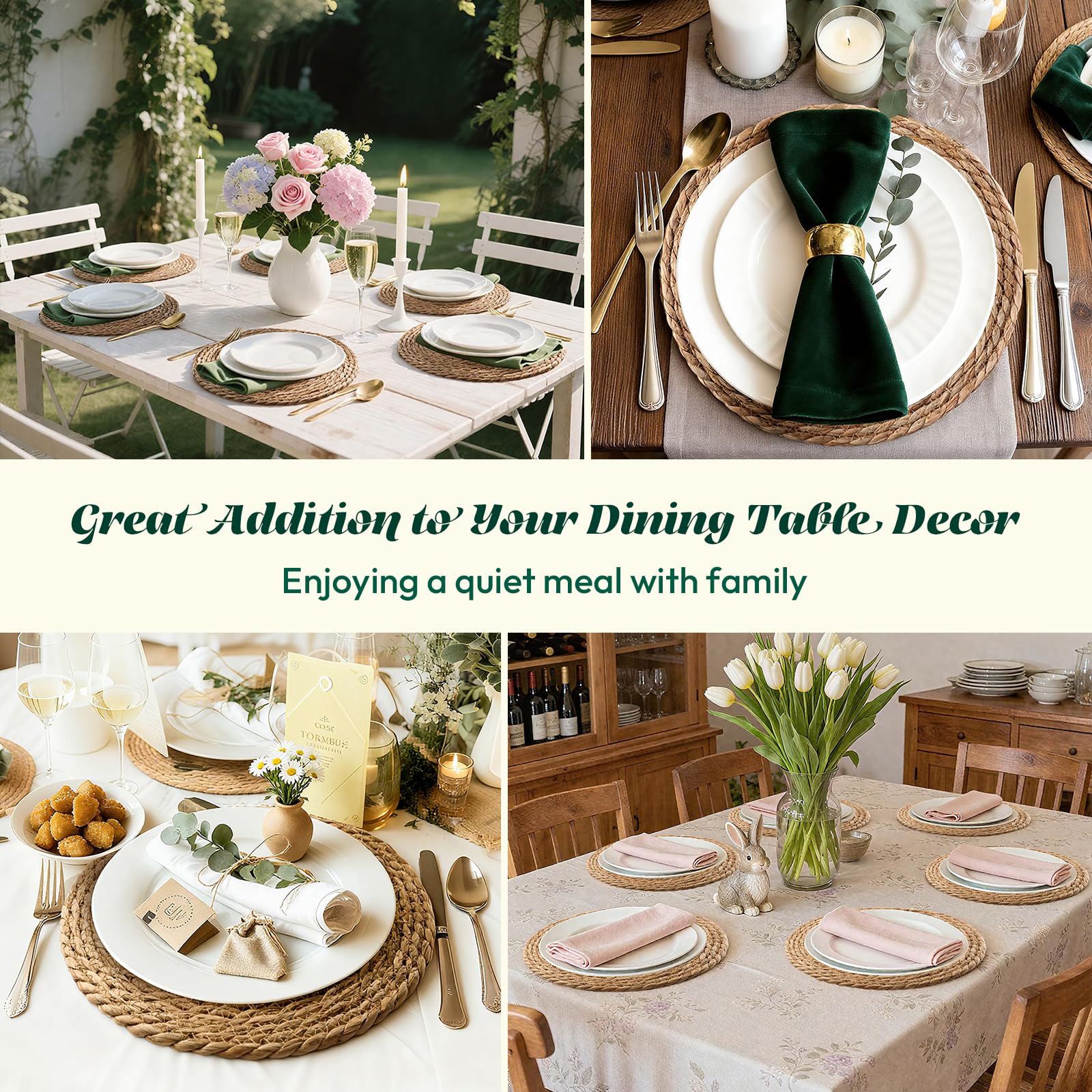 XOHUYD plated dinner on a placemat illustrating layered styling and elegant presentation