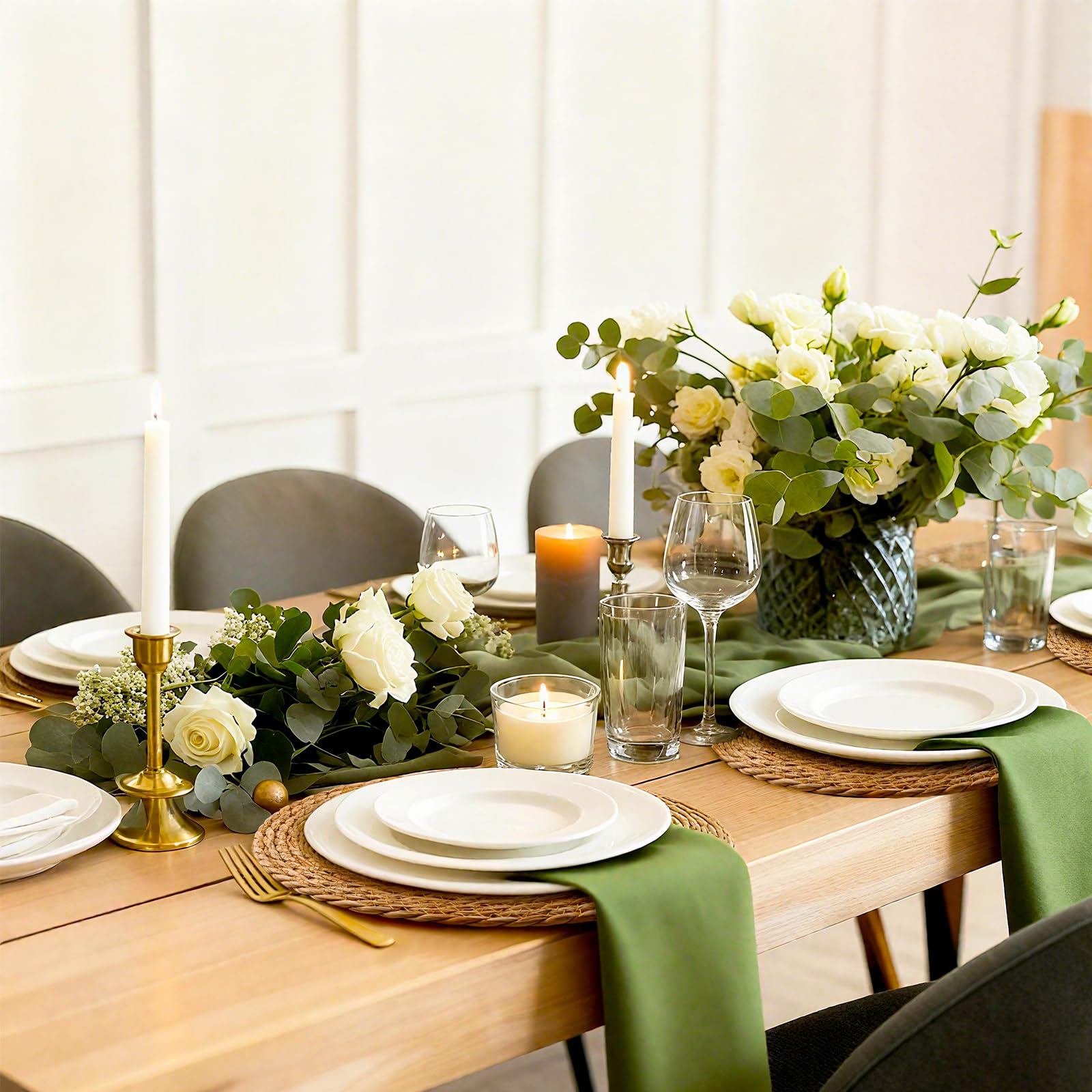XOHUYD placemats mounted as wall decor adding rustic farmhouse charm to living space
