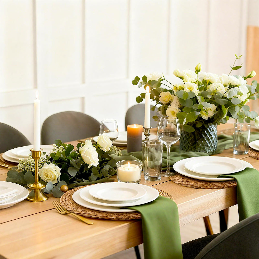 XOHUYD placemats mounted as wall decor adding rustic farmhouse charm to living space