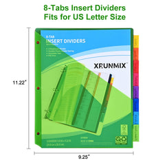 XRUNMIX close-up of vibrant tabs and label space for quick section identification