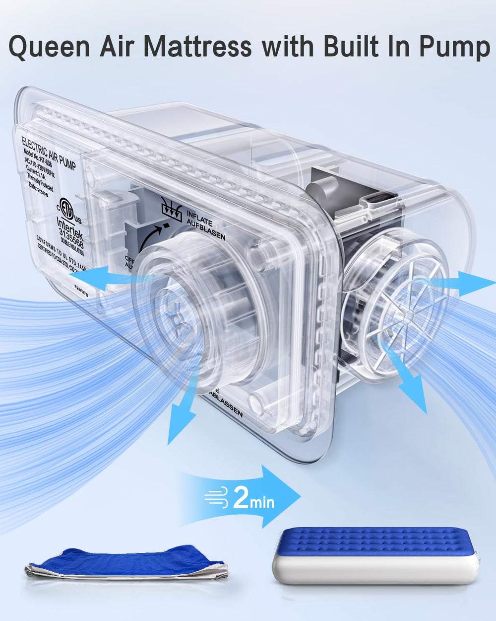 Xsleep side profile displaying 13-inch raised height for easy access