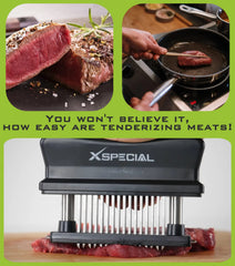 XSpecial close-up of 48 stainless-steel blades showing precise micro-channels for improved flavor