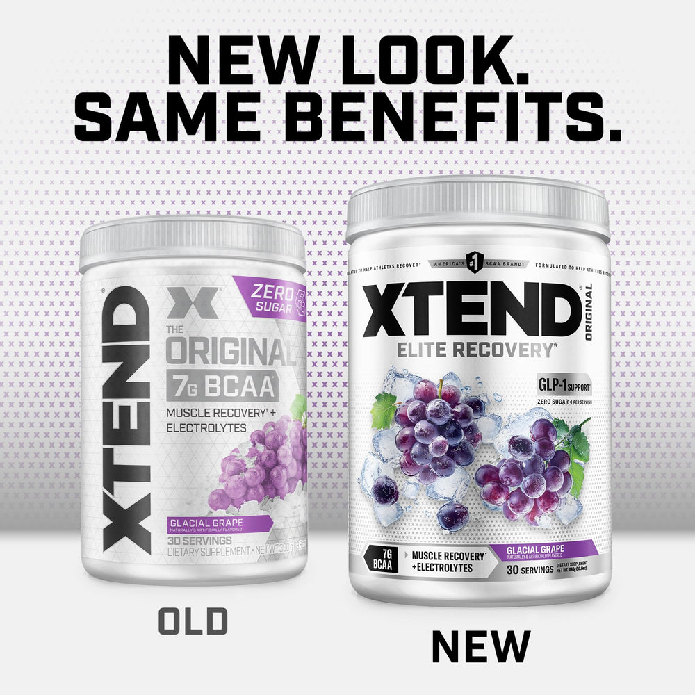 Xtend bebida en vaso con hielo hidratación durante el entrenamiento