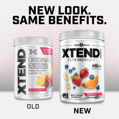 Xtend cucharada de polvo en detalle, mezcla fácil y sin grumos