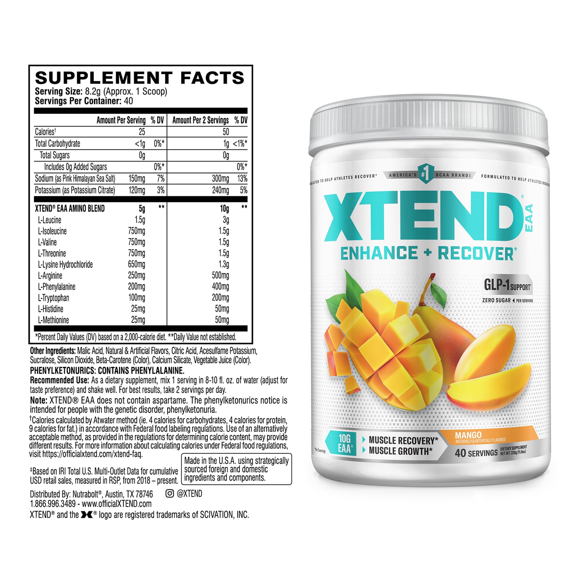 Xtend cucharada con polvo fino para rápida disolución y dosificación