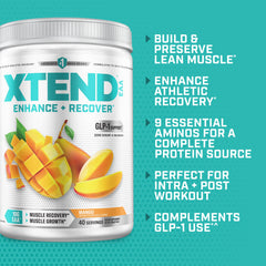Xtend etiqueta y valores nutricionales detallando EAAs y BCAAs