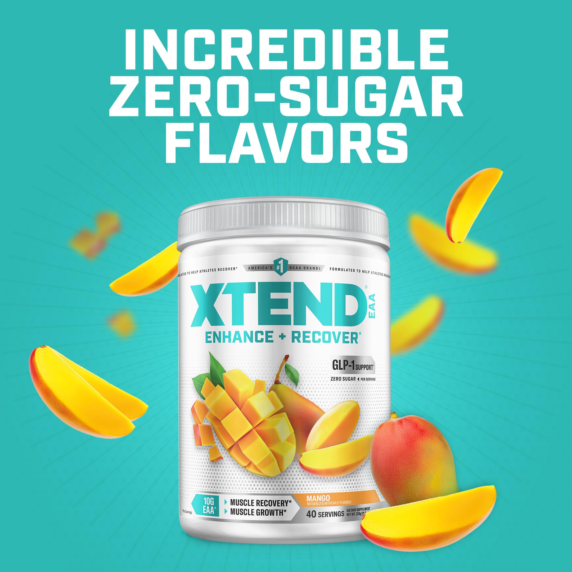 Xtend envase junto a botella de agua para referir tamaño portátil