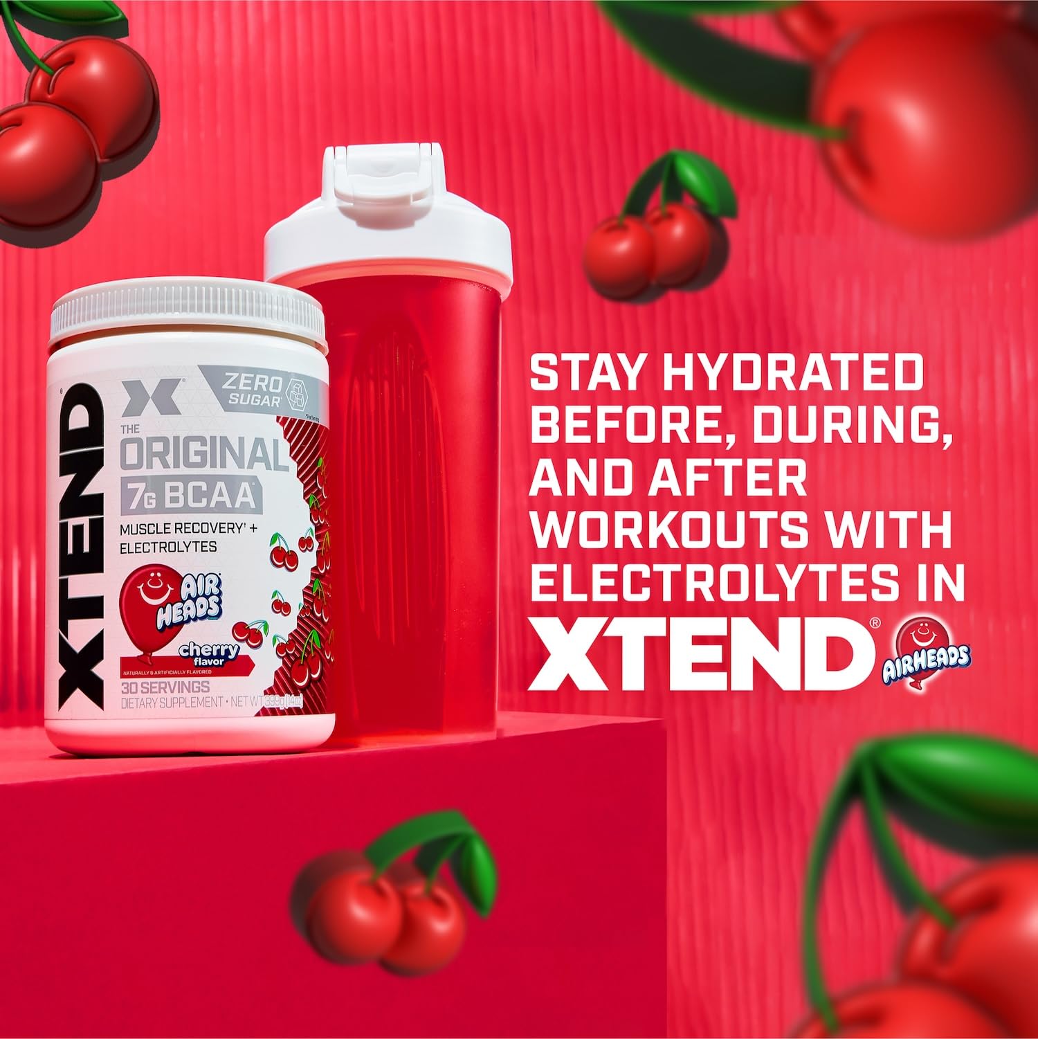 Detalle de la etiqueta Xtend con ingredientes y certificaciones visibles