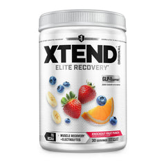 Xtend frente del envase Fruit Punch mostrando etiqueta y beneficios