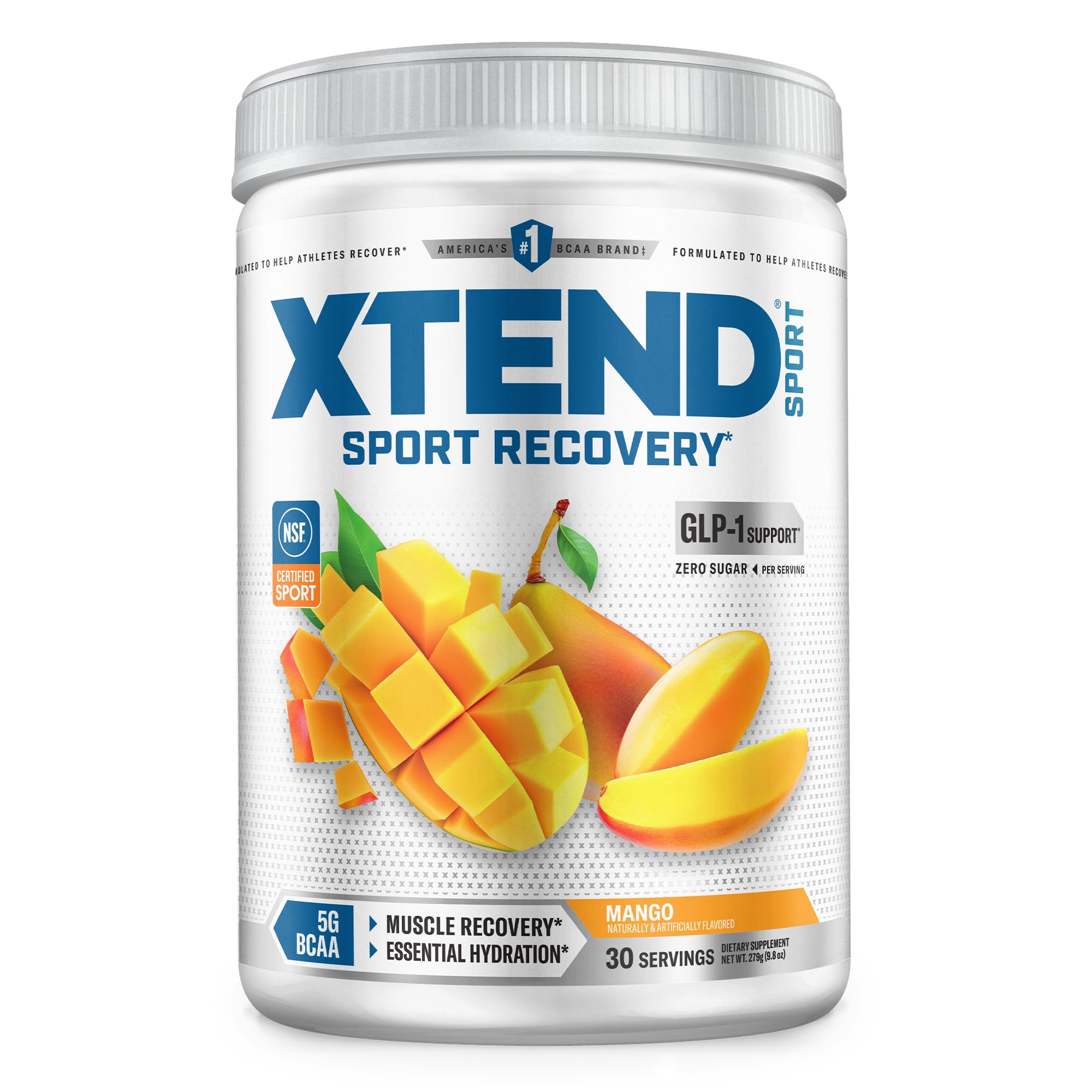 Xtend envase mango al frente mostrando el diseño y beneficio de recuperación
