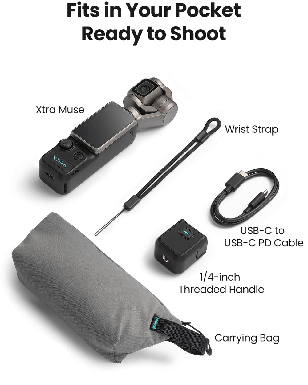 Xtra Edge Xtra Muse scale next to smartphone showing pocketable size advantage