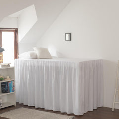 xuan dian vista frontal de la falda de cama Twin XL mostrando acabado limpio y elegante