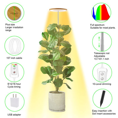 yadoker ajuste de altura telescópico para plantas altas y seguras