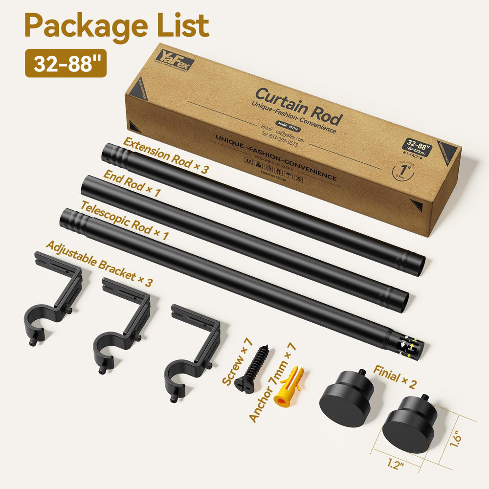 YaFex kit con anclajes y tornillos incluidos para montaje seguro