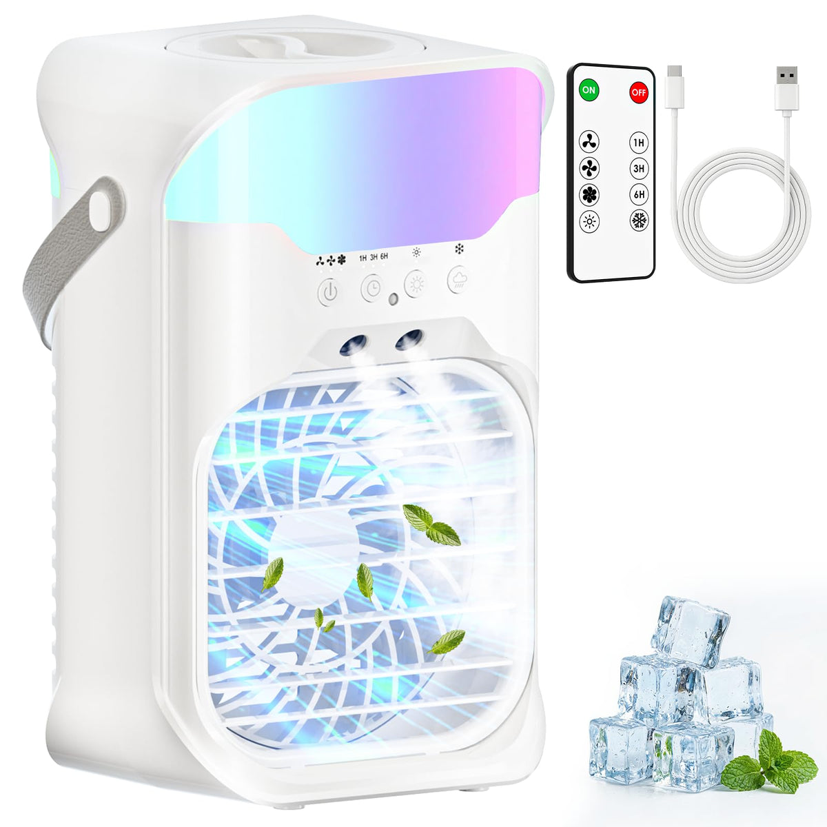 YAFVPIZUT vista frontal mostrando diseño compacto y doble boquilla para enfriar rápido