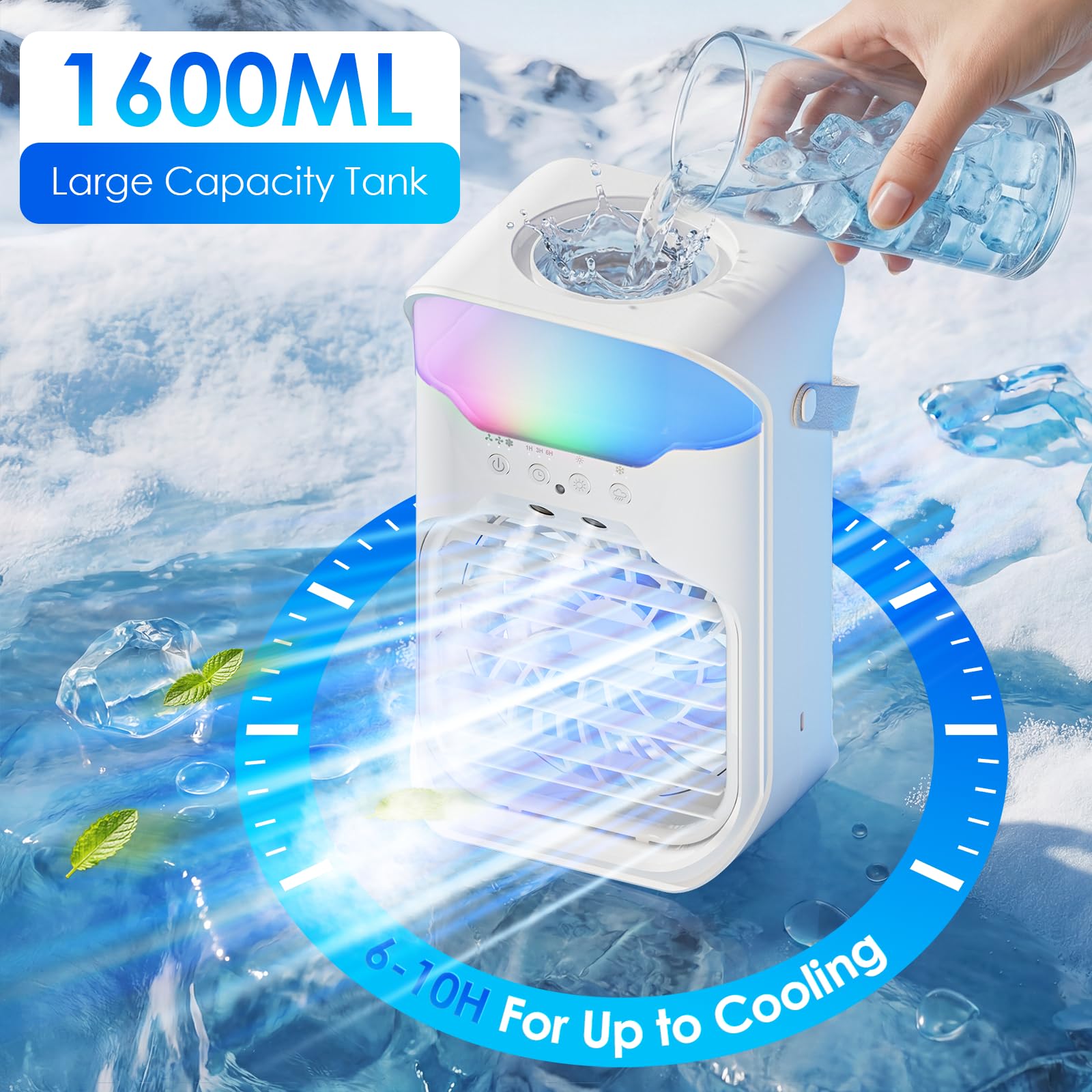 YAFVPIZUT ventana del tanque de 1600 ml visible para comprobar nivel y evitar recargas