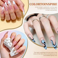 YALSYNY frascos de esmalte en gel close-up para ver textura y calidad