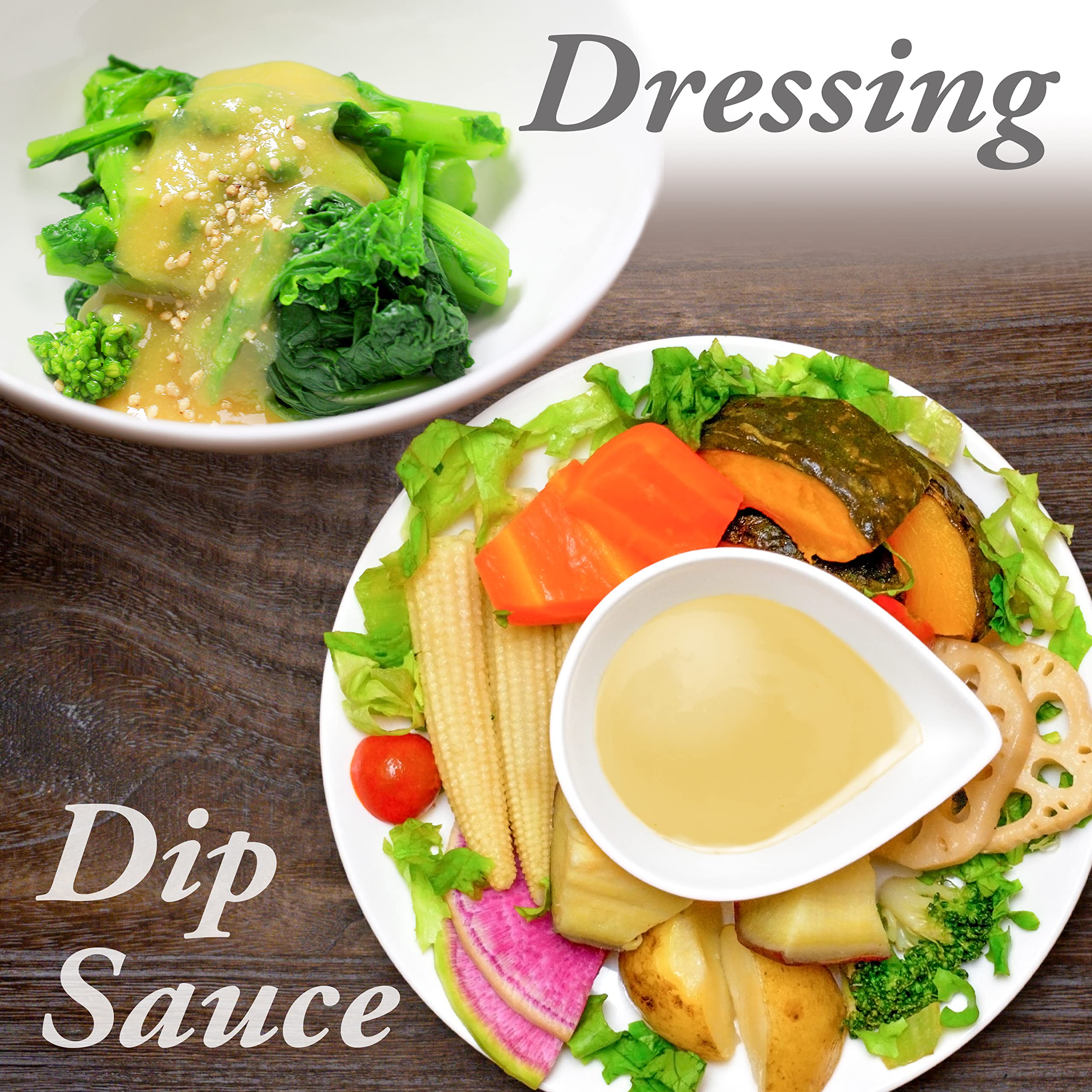 YAMASAN KYOTO UJI miso incorporado en ensalada, aporta sabor umami